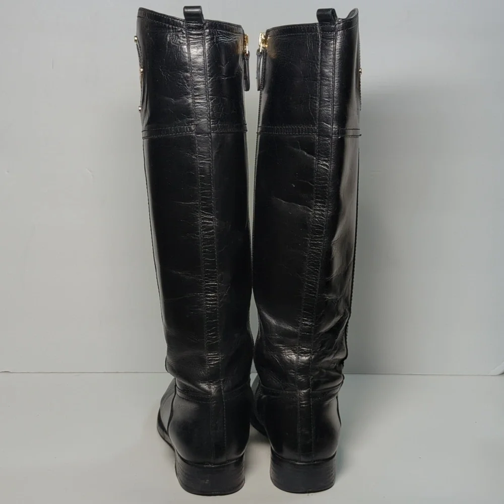 Tory Burch Kernan tall black Patterned boots women's size 6.5